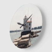 レイクエリーライトハウス ラージ壁時計 (傾斜)