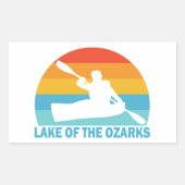 レイクオブザオザークスミズーリカヤック 長方形シール (正面)