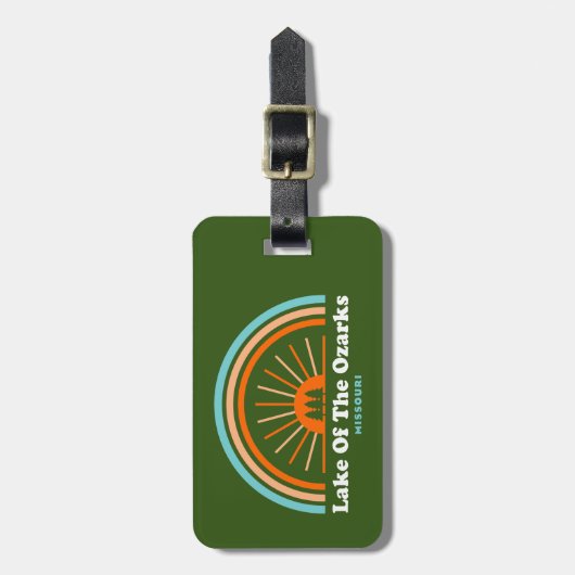 レイクオブザオザークスミズーリ虹 ラゲッジタグ (正面縦)