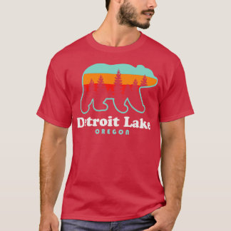 レイクオレゴンベアレトロサンセット Tシャツ