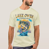 レイクオーウェンウィスコンシン魚釣りキャンプヴィンテージサマー Tシャツ (正面)