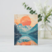 レイクカインディアルマティカザフスタンレトロ旅行 ポストカード (スタンド正面)