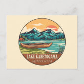 レイクカベトガマミネソタボート魚釣りエンブレム ポストカード (正面)