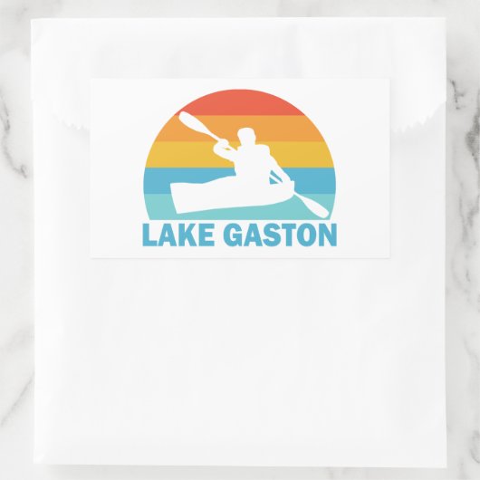 レイクガストンノースカロライナバージニアカヤック 長方形シール (バッグ)