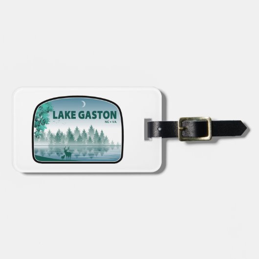 レイクガストンノースカロライナバージニアディアー ラゲッジタグ (正面横)