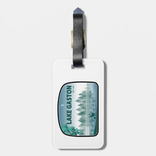 レイクガストンノースカロライナバージニアディアー ラゲッジタグ (裏面縦)