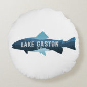 レイクガストンノースカロライナ州バージニアフィッシュスローピル ラウンドクッション (裏面)