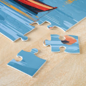 レイクガルダイタリアトラベルアートヴィンテージ ジグソーパズル (側面)