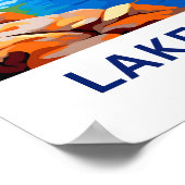 レイクガルダイタリアトラベルプリント ポスター (角)