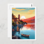 レイクガルダイタリアヴィンテージトラベル ポストカード (正面/裏面)