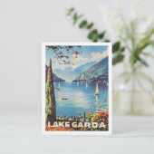 レイクガルダイタリアヴィンテージ有名なトラベルプレイス ポストカード (スタンド正面)