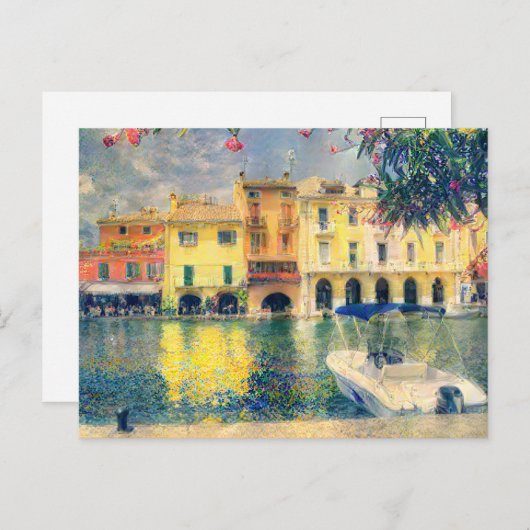 レイクガルダボート波止場絵画ズ ポストカード (正面/裏面)