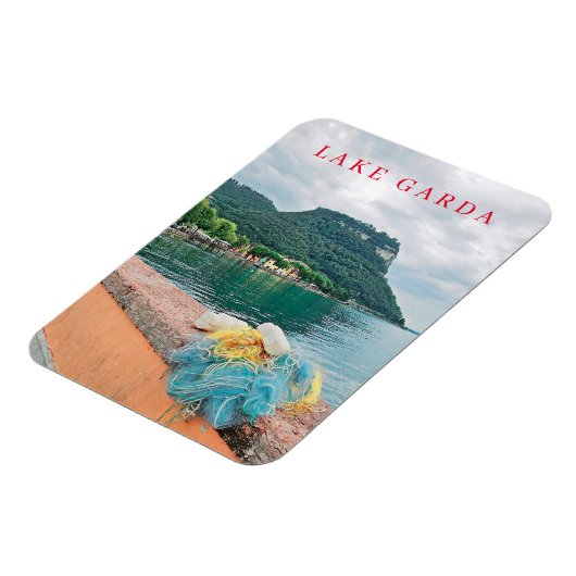 レイクガルダ魚釣りネットビュー冷蔵庫用マグネット マグネット (左側)