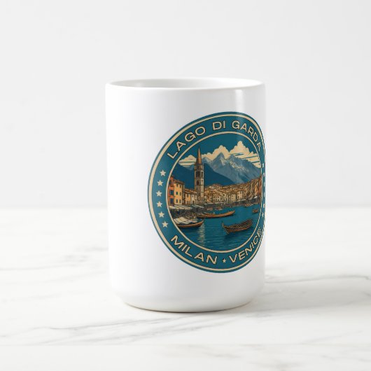 レイクガルダ – ラゴディガルダイタリアンファミリートリップ コーヒーマグカップ (中央)