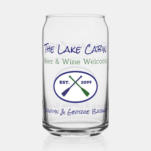 レイクキャビンコテージハウスビアカン ガラス缶 (正面)