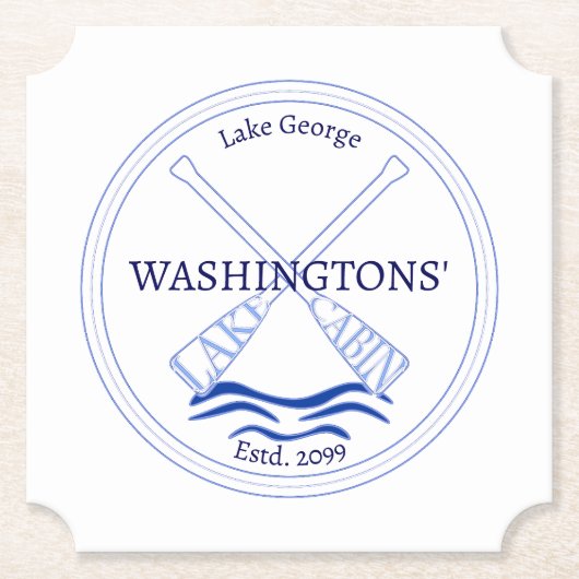 レイクキャビンビールソーダドリンクボトルコースター ペーパーコースター (正面)