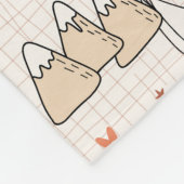 レイクキャンプ – ライトベージュ フリースブランケット (角)