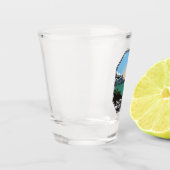 レイククラークナショナルパークミニマルレトロエンブレム ショットグラス (左)