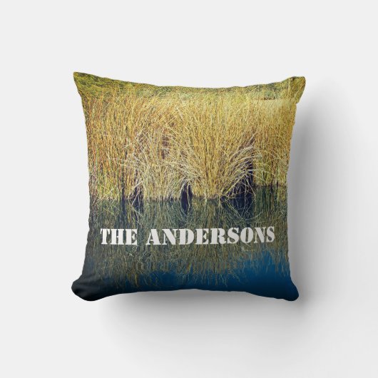 レイクグラスウォーター反射ファミリー名自然 クッション (正面)