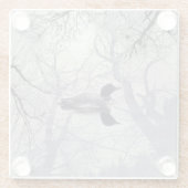 レイクグラスコースターの白黒のルーン ガラスコースター (裏面)