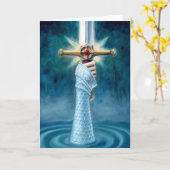 レイクグリーティングカードの女性 カード (黄色い花)