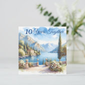 レイクコモイタリアロマンチック休暇記念日ギフト カード (スタンド正面)