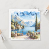 レイクコモイタリアロマンチック休暇記念日ギフト カード (正面/裏面インサイチュ)