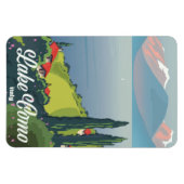 レイクコモイタリアヴィンテージスタイル旅行ポスター マグネット (横)