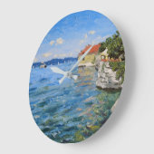 レイクコンスタンスの晴れの日（ドイツ南部） ラージ壁時計 (傾斜)