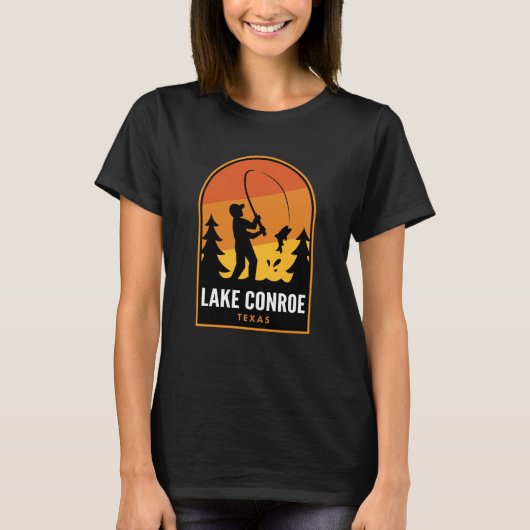 レイクコンローテキサス州魚釣り Tシャツ (正面)