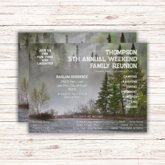 レイクサイドの思い出：レイクファミリー懇親会はがき ポストカード