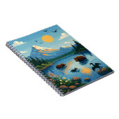 レイクサイドの風景、ピクセルアート ノートブック (右側)