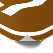 レイクサイドキャンプ高速道路標識のあるハイキングトレイル ポスター (角)