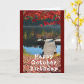 レイクサイドグリーティング*ハッピーオクトーバー誕生日*カード カード (黄色い花)