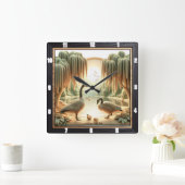 レイクサイドゲーゼ伝統時計 スクエア壁時計 (ホーム)