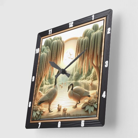 レイクサイドゲーゼ伝統時計 スクエア壁時計 (傾斜)