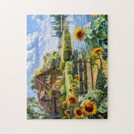 レイクサイドコテージひまわり畑 ジグソーパズル