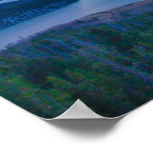 レイクサイドサンセット//オレンジとブルースカイ ポスター (角)