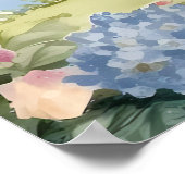 レイクサイドスイングinロマンチックな水のカラーガーデン ポスター (角)