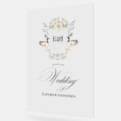 レイクサイドダックスローレルクレストモノグラム結婚ズ アクリルサイン (傾斜)