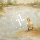 レイクサイドダック絵を描のヴィンテージ春風景 ポスター