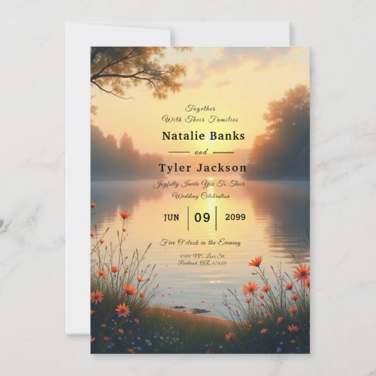 レイクサイドトワイライトウィスパーズバイザウォーター 招待状 (正面)