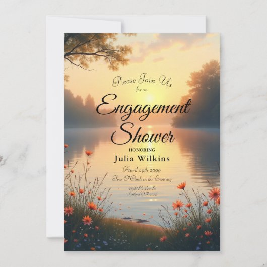 レイクサイドトワイライトウィスパーズバイザウォーター 招待状 (正面)