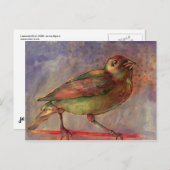 レイクサイドバードウォーター絵画カラーのはがき ポストカード (正面/裏面)