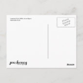 レイクサイドバードウォーター絵画カラーのはがき ポストカード (裏面)