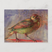 レイクサイドバードウォーター絵画カラーのはがき ポストカード (正面)