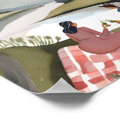 レイクサイドピクニック | 自然絵を描色 ポスター (角)