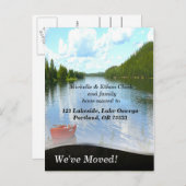 レイクサイドボートの住所の変更カスタム写真 案内ポストカード (正面/裏面)