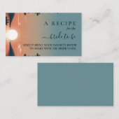 レイクサイドマウンテンおもしろい自然レイクブライダルシャワー エンクロージャーカード (正面/裏面)