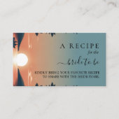 レイクサイドマウンテンおもしろい自然レイクブライダルシャワー エンクロージャーカード (正面)